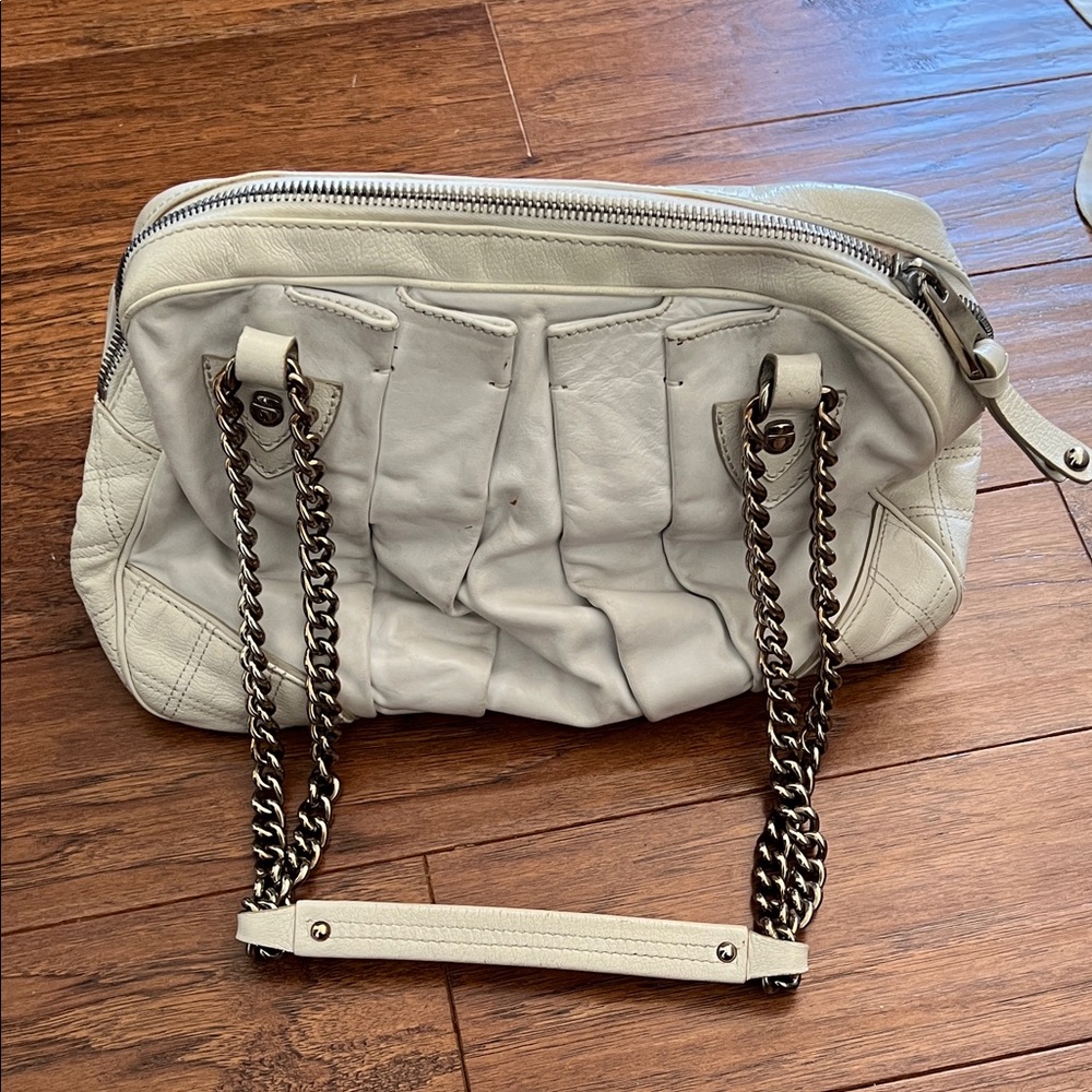 Vintage Marc Jacobs Cream Leather Chain Strap Bag